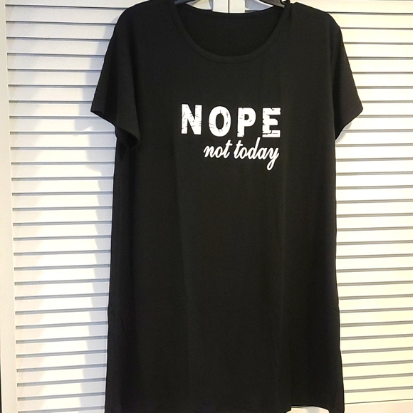 Nope Not Today Nightshirt or Long Top NWT - Picture 3 of 7